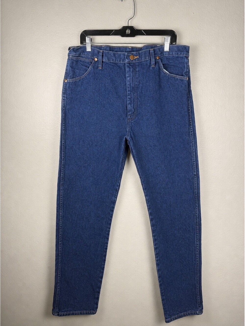 Wrangler 13MWZPW Cowboy Cut Original Fit Jeans Mens 37x36 Blue Western Denim
